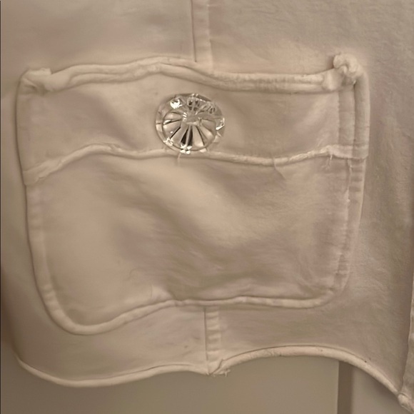 Neon Buddha White designed in Canada 🇨🇦 Jacket with sparkly buttons, XS - Picture 5 of 6